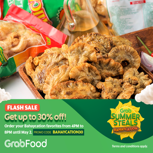 Get ready for GrabFood flash sale happening from April 30 - May 2, from 4 pm to 8 pm