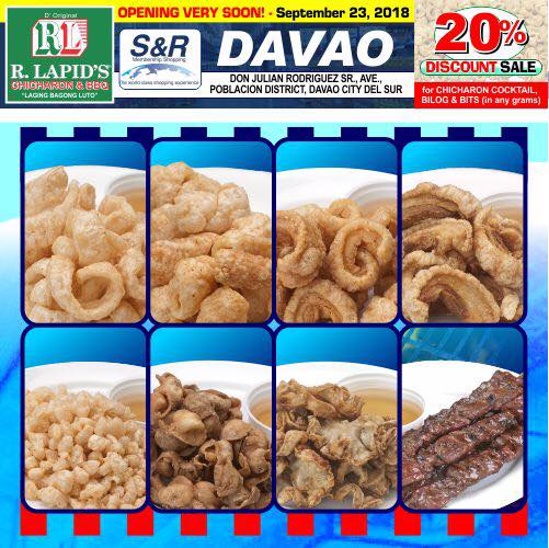 Grand Opening at S&R Davao | R. Lapid's Chicharon and Barbecue